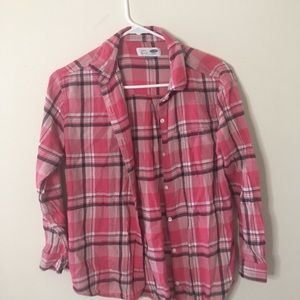Pink long sleeve old navy flanel